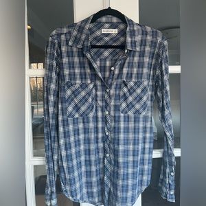 Abercrombie & Fitch Navy Plaid Shirt
